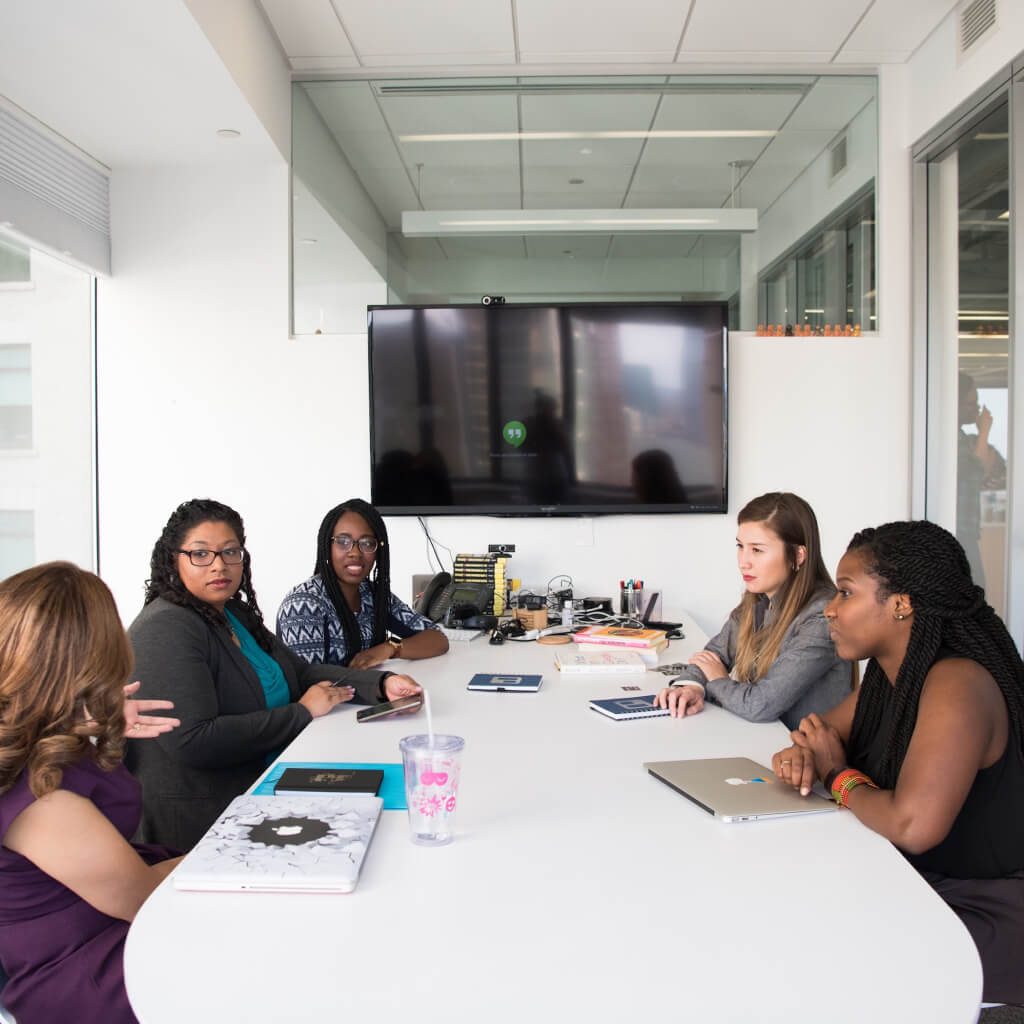 People having a meeting